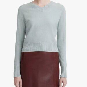 Vince Cropped V-Neck Sweater NWOT